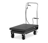 MSW Table Élévatrice Mobile Hydraulique À Double Ciseau Ciseaux Roulante Chariot Élévateur Mobile MSW-LTC500 (Max. 500 kg, Hauteur 28-86 cm, Plateforme 81,5 x 50 cm, Acier Thermolaqué, 4 Roues)