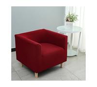 Mswborml Carré Housse Fauteuil Tonneau 1 Place avec Fond Élastique, Universel Housse de Chaise Crapaud Extensible pour Fauteuil, Antidérapante Housse de Fauteuil Club 1 Place, Facile à Installer,L