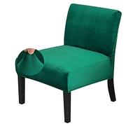 Mswborml R, Extensible Housse de Fauteuil sans Accoudoir en Velour, Amovible Housse de Chaise sans Accoudoirs, Universel Housse de Fauteuil Crapaud 1 Place sans Accoudoir, Lavable en Machine