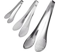 MSY BIGSUNNY chef pinces de cuisine pinces de service en acier inoxydable Set de pinces à buffet (argent 18cm，23cm，28cm, pack de 3)