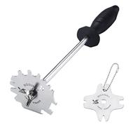 MSY BIGSUNNY Grattoir en Acier Inoxydable pour Grille et Plaque de Cuisson 30 CM Scraper
