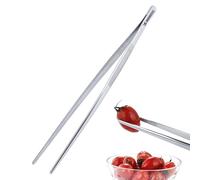 MSY BIGSUNNY Pince à épiler de nourriture d'acier inoxydable, pinces dentelées de précision de nourriture de bouts, 30 cm
