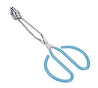 MSY BIGSUNNY Pince-ciseaux en acier inoxydable, Pince Barbecue Longue, Pinces de Ciseaux de Barbecue, Pince Retourne Saucisse, Résistantes à la Chaleur, Pince de Cuisine, Bleu 25,4 cm