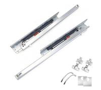msymsyu Guide de 300 mm, montage au sol, extension complète avec fermeture | max. 25 kg, rails télescopiques en deux parties, rails coulissants pour montage au sol pour tiroir, porte d'armoire