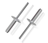msymsyu Lot de 120 rivets aveugles en aluminium à grande tête de 4 x 10 mm pour joindre des cadres de fenêtre de meubles en bois avec cadres en plastique, installation facile