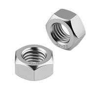 msymsyu Lot de 22 écrous hexagonaux M10 en acier inoxydable A2 V2A - Filetage de réglage - Écrous hexagonaux réglables - Fixations pour projets de construction en acier ou en bois - Intérieur et