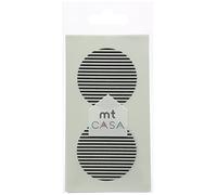 MT Casa 50 mm Joint Cercle Autocollant - Bordure Noir (Lot de 10)