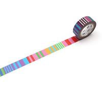 MT Kapitza Washi Ruban de masquage 15 mm x 7 m - Rayures bonbon