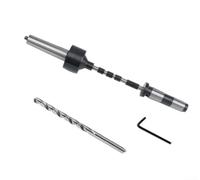 MT2 Kit de mandrin pour PM-002 avec perceuse de 7 mm | économiseur de mandrin sous tension et 5 bagues | Ensemble d'outils de tournage du bois en acier trempé