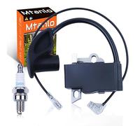 Mtanlo Bobine d'allumage pour Stihl FS90R FS110R FS110 KM110R Tondeuse à Gazon, Bobine d'allumage avec Fil Bougie d'allumage 4180 1302 A, MC 4180 B