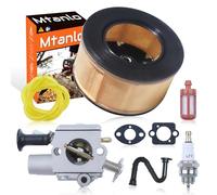 Mtanlo Carburateur pour Stihl MS271 MS291 MS261 MS271C MS291C MS261C Tronçonneuse Partie Zama Carb C1Q-S252,Carburateur Tune Up Joints Kit avec Bougie d'Allumage Filtre à Air Tuyau Noir