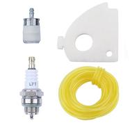 Mtanlo Filtre à Air pour Dolmar PS-34 pour Husqvarna 268 Pièces de Tronçonneuse avec pour L7T/BPMR7A Bougie d'Allumage 610-717 Filtre à Essence Tuyau d'Huile 1m/2.5mmx5mm