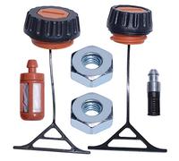 Mtanlo Gas Fuel Oil Cap Kit pour Stihl 020 024 026 028 AV Super 036 046 048 050 Tronçonneuse, bouchon de gaz, bouchon d'huile, filtre à carburant, filtre à huile, écrou de barre