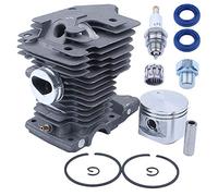 Mtanlo Kit de piston de cylindre 46 mm pour tronçonneuse Stihl MS280 MS280C MS270 MS270C MS 270 280 1133 020 1203 1133 020 1202, kit de piston de cylindre avec joint d'huile de bougie d'allumage