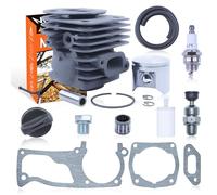Mtanlo Kit de Piston de Cylindre 47MM pour Husqvarna 357 357XP 357XP EPA 359 359XP 359XP EPA Tronçonneuse 537157304 580303302 537157302 537248504 537248502 Kit de Joints Valve de Décompression