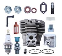 Mtanlo Piston et Cylindre pour Stihl MS441 MS441C MS 441,50MM Cylindre Piston Kit 1138020 1201 Pièces de Rechange avec Joints Valve de Décompression Bougie Accessoire Tronçonneuse Kit