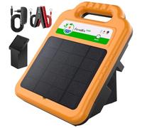 Mtchavno Électrificateur Clôture Électrique Solaire 16km 0,2J, 4,3W 10,4 Ah | Ferme, jardin, protection bétail, sortie 8000 V, panneau solaire 4,3 W, IP55, chevaux, bovins, Élevage, alimentation solaire