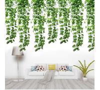 MTEVOTX Lierre Artificiel 12 Pièces X 2M Plante Artificielle Guirlande Vigne pour Salon, Chambre, Jardin, mitoyen,Mariage