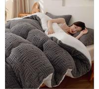 MTHGH Couette Hiver 220x240 TrèS Chaude Couette Polaire Biface Couette Epaisse Moelleuse éDredon Edredon Gonflant Couette Épaissie(06,150x200cm/4kg)