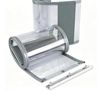 MTHGH Rideau À Lanière PVC Transparent Rideau De Porte Laniere Plastique Rideaux À Lamelles Verticales Rideau Exterieur Porte Anti Chaleur Impermeable(0.3cm,W45cmxH260cm)