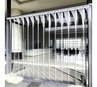 MTHGH Rideaux À Lamelles Verticales Rideau De Porte Laniere Plastique Anti Chaleur Rideau À Lanière PVC Transparent Rideaux D'extérieur Imperméable(1.2mm,W15cmxH190cm)