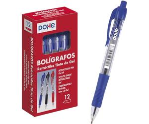 MTL 79596 - Boîte de stylos à bille, encre gel rétractable 0.7 mm, LOT de 12