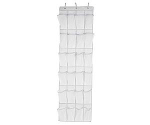 Mtlavishness 24 Poches Tissu Non tissé Pliant Suspendu Porte Placard Sac de Rangement Chaussures Grande capacité translucide Conception léger Respirant Facile à Installer Peut