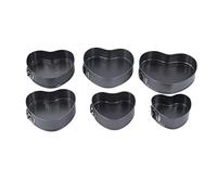 Mtlavishness 6 pièces/ensemble de moules à pâtisserie antiadhésifs en forme de cœur, éponges chauffées uniformément, gâteau au fromage avec boucle à ressort, moule à ressort,