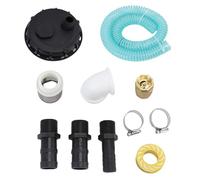 Mtlavishness Couvercle IBC avec Tuyau de 25 mm DN150 PP Couvercle de réservoir IBC avec raccord d'aspiration pour Pompe à Eau Bouchon de réservoir IBC Couvercle de Couvercle IBC