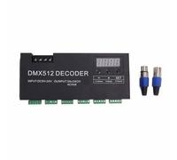Mtlavishness Décodeur 24 canaux à affichage numérique RGBW DMX512, pilote de gradation, contrôleur LED pour scène DC5V 24V RGBW DMX512, pilote de gradation, contrôleur de lumière