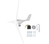 Mtlavishness générateur éolien 500W 24V 3 pales en Alliage d'aluminium Blanc Kit de générateur d'énergie éolienne avec boîte de contrôleur pour Marine terrestre