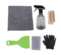 Mtlavishness Kit de nettoyage pour pierre tombale haute efficacité, brosse, grattoir, éponge, gants, flacon pulvérisateur, chiffon en microfibre pour pierre tombale en marbre, kit