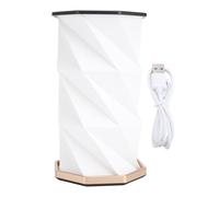 Mtlavishness Lampe de table de chevet à intensité variable, commande tactile, veilleuse à piles avec lanterne en papier pliable rotative, pour la maison, le bureau, la chambre à