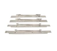 Mtlavishness Lot de 4 Pare-Vent en Acier Inoxydable pour Plaque chauffante de 91,4 cm avec Accessoires de Plaque à Combustion Stable pour la Cuisine et Le Barbecue en Plein air à
