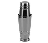 Mtlavishness - mélangeur à cocktail en acier inoxydable 304 brillant, avec fond, lavable au lave-vaisselle, Shaker Boston pour Bar à domicile (Revêtement noir)