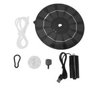 Mtlavishness Oxygénateur solaire pour bassin 10 W en silicium monocristallin rond USB Pompe à oxygène pour aquarium Aérateur pour piscine extérieure Étang Pompe à oxygène solaire
