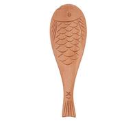 Mtlavishness Pagaie de riz en bois en forme de poisson cuillère de service de riz antiadhésive pour fournitures de cuisine ménagère cuillère à riz cuillère à riz en bois naturel