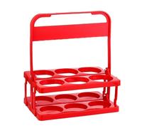 Mtlavishness Panier à bière portable empilable Support de seau à bière en plastique pliable multifonctionnel portable porte-bouteille de bière rouge panier pliable portable (Rouge)