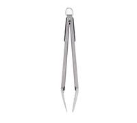 Mtlavishness Pince à nourriture longue anneau de suspension anti-adhésif en acier inoxydable et silicone pour la maison, la cuisine, le barbecue, le camping, acier inoxydable +