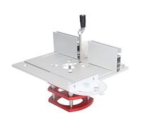 Mtlavishness Routeur avec plaque supérieure Base de levage pour le travail du bois, rainurage, chanfreinage, kit de routeur de table, routeur pour le travail du bois, plaque de (Argent)