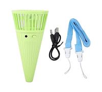 Mtlavishness Ventilateur portatif, ventilateur de refroidissement à suspendre sur le dessus de table en forme de cône, ventilateur d'été portable avec flux d'air puissant et (Vert Fluo)