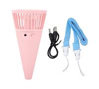 Mtlavishness Ventilateur portatif, ventilateur de refroidissement à suspendre sur le dessus de table en forme de cône, ventilateur d'été portable avec flux d'air puissant et (Rose)