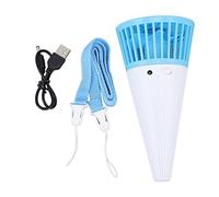 Mtlavishness Ventilateur portatif, ventilateur de refroidissement à suspendre sur le dessus de table en forme de cône, ventilateur d'été portable avec flux d'air puissant et (Bleue)