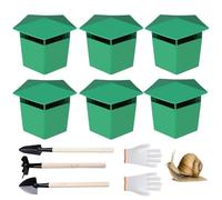Mtlhbcg Pièges à Escargots, 6 Pcs Pièges Escargots Anti Limace Naturel Escargots Catcher,avec Outil de creusement et Gants pour protéger Les Plantes des escargots