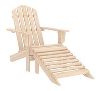 mtlskopl Adirondack Chaise de jardin pliable et intemporelle avec repose-pieds en bois de sapin massif 70 x 147,5 x 88,5 cm Pour terrasse, balcon et jardin Design moderne et robuste