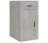 mtlskopl Armoire de bureau gris béton 40 x 49 x 75 cm en bois - Armoire de bureau avec 1 tiroir et porte, armoire d'appoint pour classeurs et documents, conteneur sur pied pour bureau à domicile