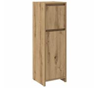 mtlskopl Armoire de salle de bain, chêne artisanal, 30 x 30 x 95 cm, design moderne, avec beaucoup d'espace de rangement et montage de porte flexible, pour petites salles de bains et toilettes