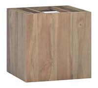 mtlskopl Armoire de salle de bain murale en teck massif - 46 x 25,5 x 40 cm - Meuble sous lavabo suspendu pour salle de bain et WC d'invités - Meuble de salle de bain