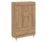 mtlskopl Armoire Haute de Rangement avec Tiroir et 2 Portes Meuble de Salon Moderne Buffet en Bois d'Ingénierie pour Entrée et Couloir Chêne Artisanal 69,5 x 31 x 115 cm