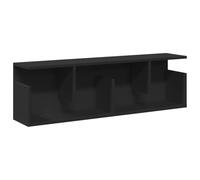 mtlskopl Armoire Murale 100x20x30 cm Noir en Bois d'Ingénierie, Meuble Suspendu de Rangement Gain de Place pour Salon, Entrée et Bureau, Vitrine Flottante Moderne